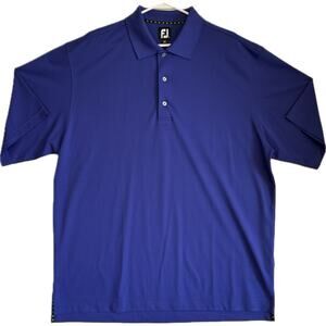 FJ FootJoy Performance Golf Shirt Men's Size XXL Royal Blue